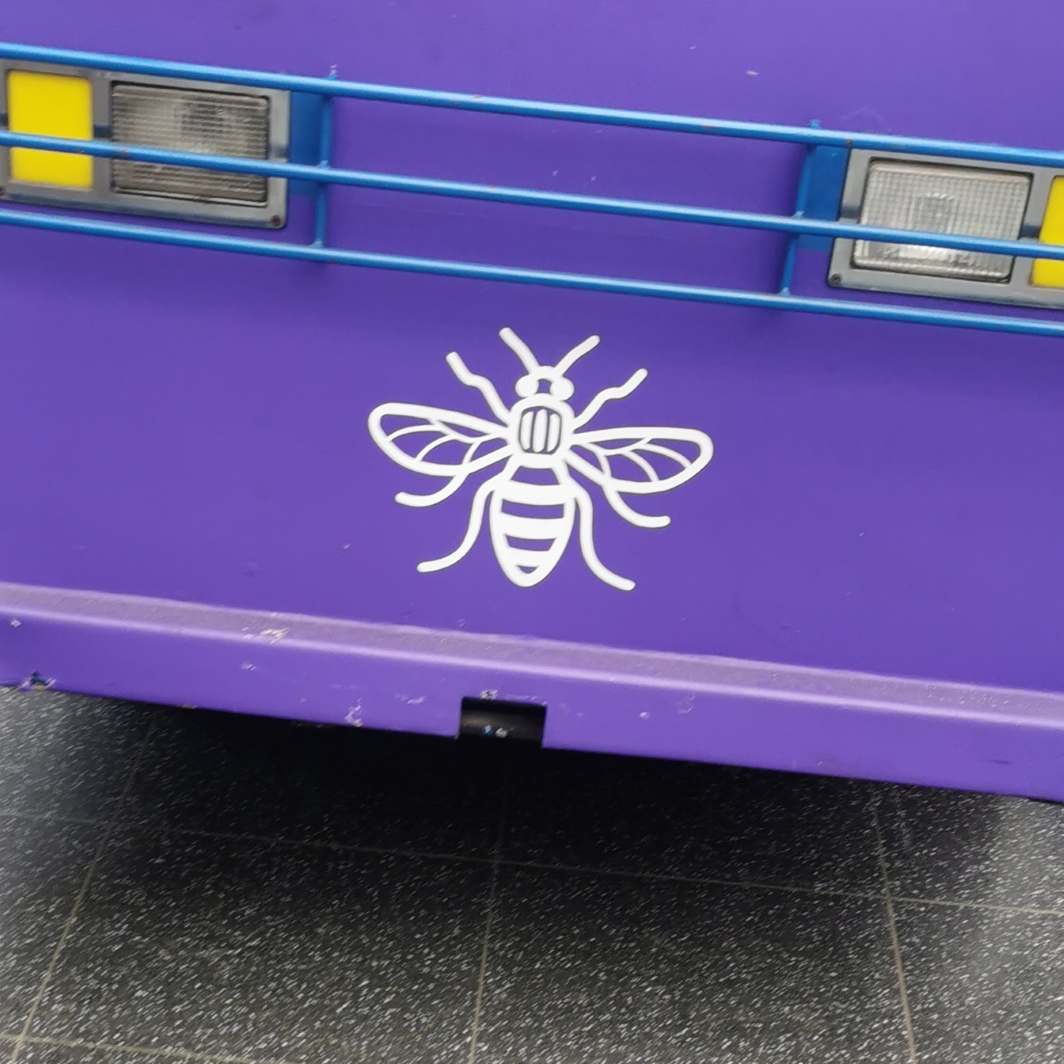 Bee on an assistance vehicle at Piccadilly railway station
