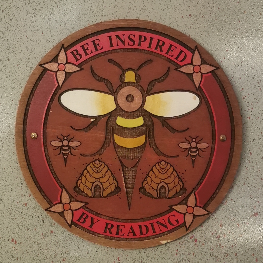 Bee plaque in Central Library