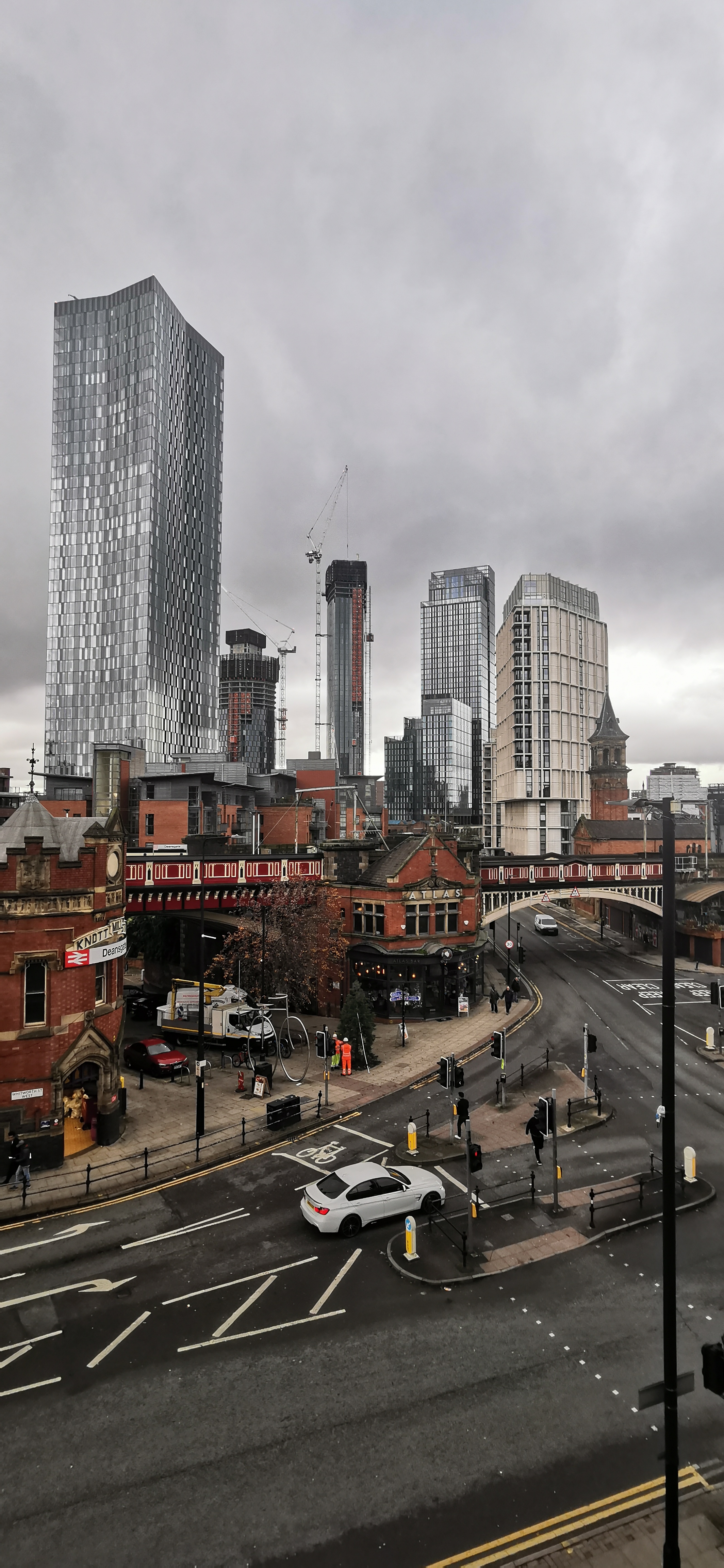 Photo taken between Deansgate Station and Deansgate Castlefield Tram Stop